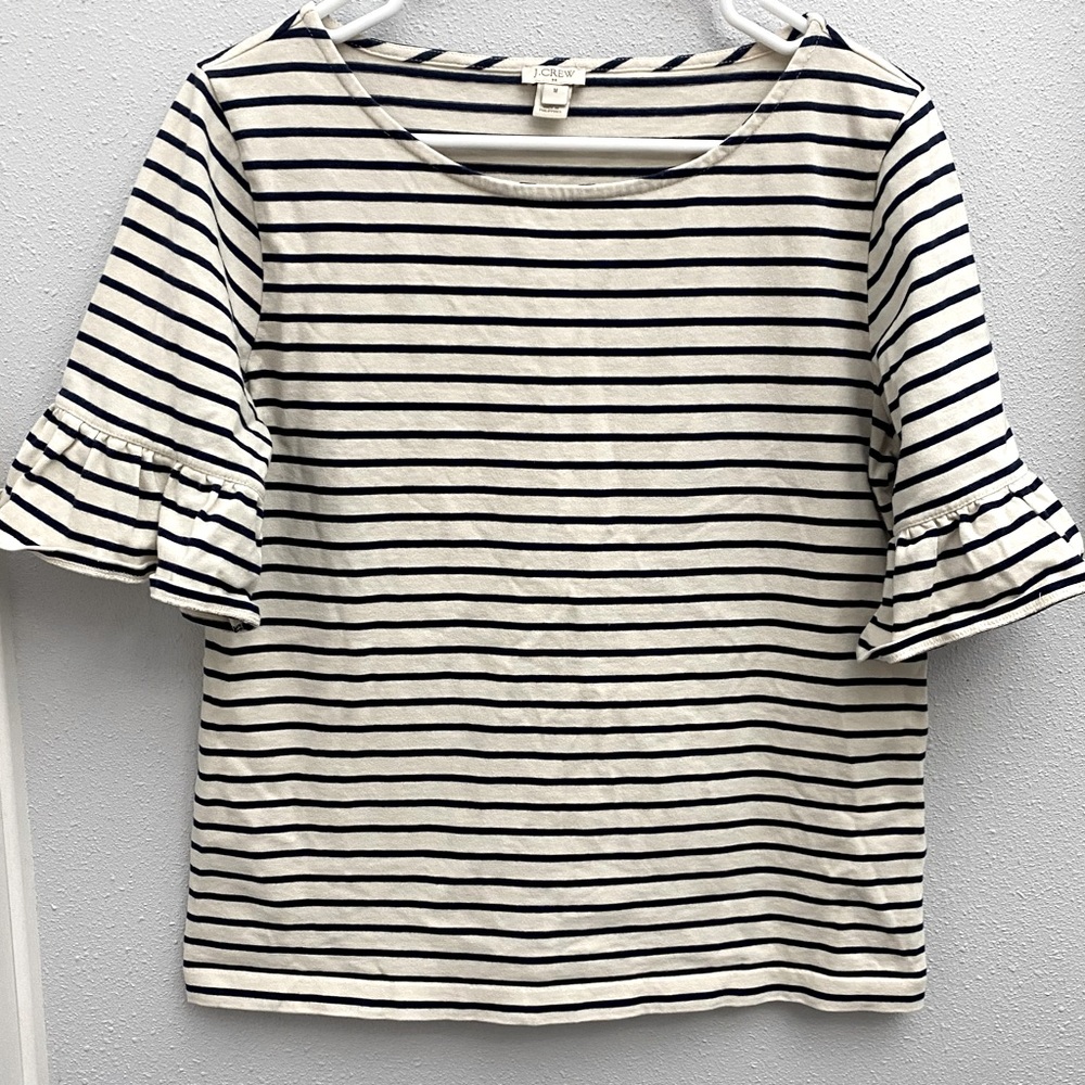J. Crew medium striped blouse.